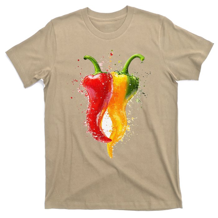 Pepper Vegetable Motif Garden Pepper T-Shirt