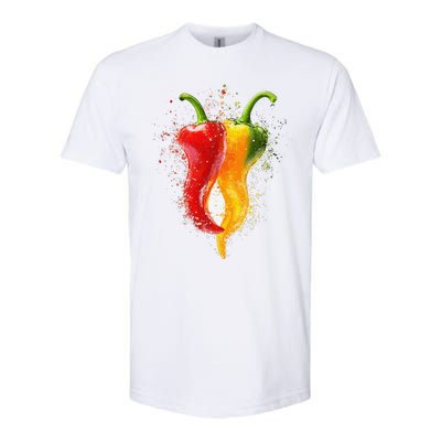 Pepper Vegetable Motif Garden Pepper Softstyle CVC T-Shirt