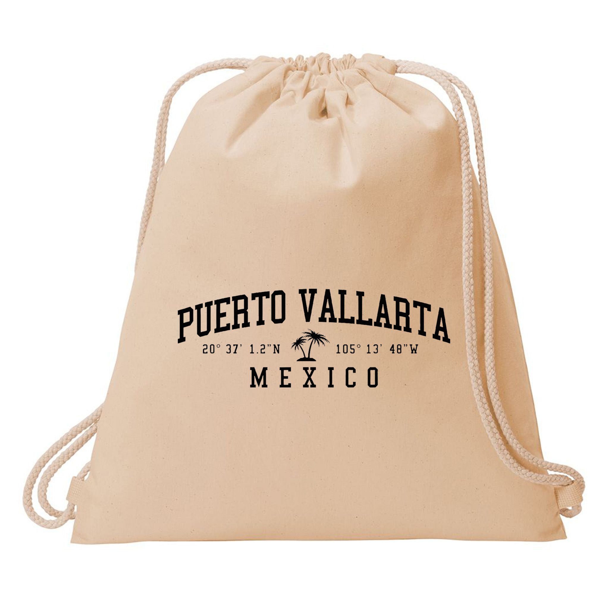Puerto Vallarta Mexico Beach Drawstring Bag
