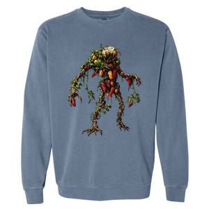 Pepper Vegetable Motif Garden Pepper Garment-Dyed Sweatshirt