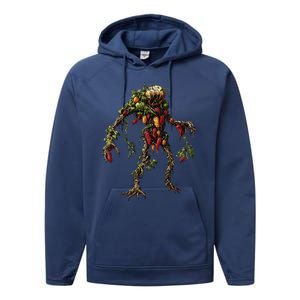 Pepper Vegetable Motif Garden Pepper Performance Fleece Hoodie