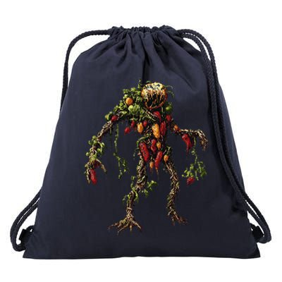 Pepper Vegetable Motif Garden Pepper Drawstring Bag