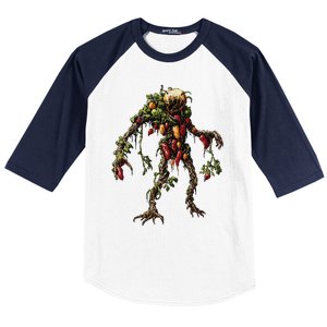 Pepper Vegetable Motif Garden Pepper Baseball Sleeve Shirt