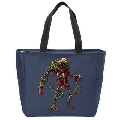 Pepper Vegetable Motif Garden Pepper Zip Tote Bag