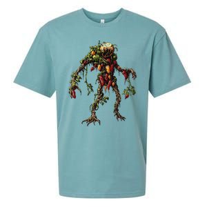 Pepper Vegetable Motif Garden Pepper Sueded Cloud Jersey T-Shirt