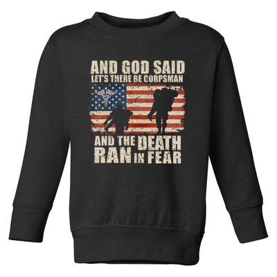 Proud Veteran Navy Corpsman Gifts Navy Patriot Toddler Sweatshirt