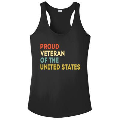 Proud Veteran Of The United States Veterans Day America Gift Ladies PosiCharge Competitor Racerback Tank