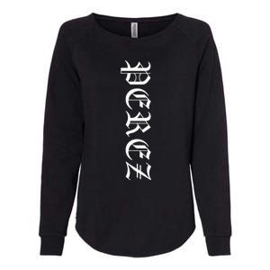 Perez Vertical Old English Womens California Wash Sweatshirt