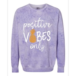 Positive Vibe Only Transfer Day Infertility IVF Mom Dad Gift Colorblast Crewneck Sweatshirt