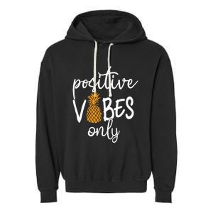 Positive Vibe Only Transfer Day Infertility IVF Mom Dad Gift Garment-Dyed Fleece Hoodie