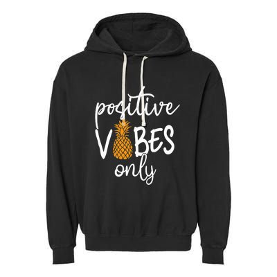 Positive Vibe Only Transfer Day Infertility IVF Mom Dad Gift Garment-Dyed Fleece Hoodie