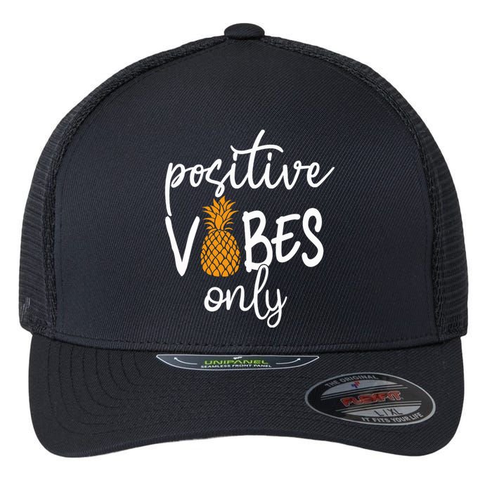 Positive Vibe Only Transfer Day Infertility IVF Mom Dad Gift Flexfit Unipanel Trucker Cap