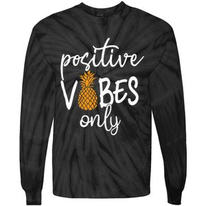 Positive Vibe Only Transfer Day Infertility IVF Mom Dad Gift Tie-Dye Long Sleeve Shirt