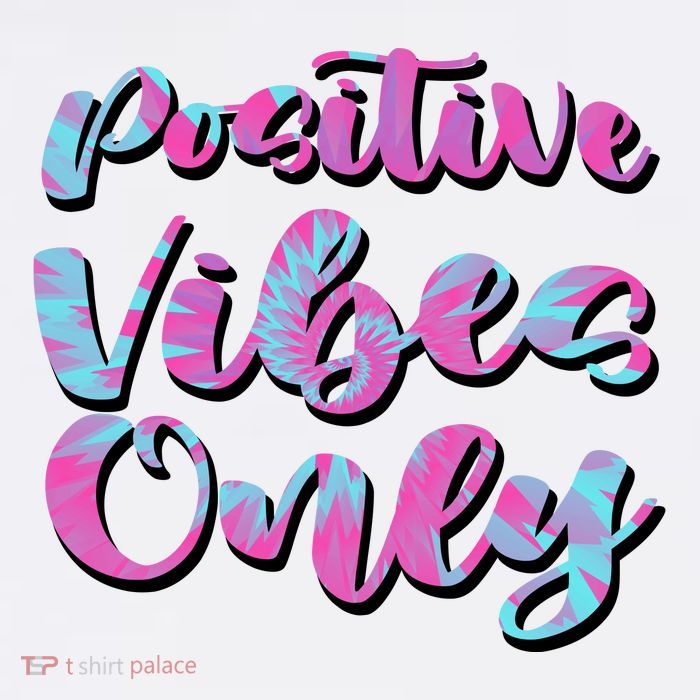 Positive Vibes Only Fun Quote Button