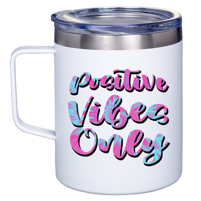Positive Vibes Only Fun Quote 12oz Stainless Steel Coffee Mug