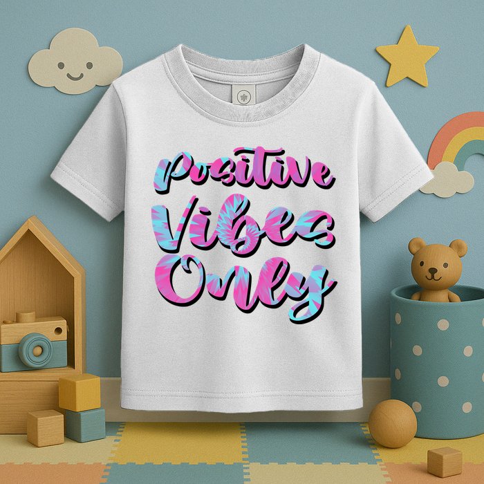 Positive Vibes Only Fun Quote Toddler T-Shirt