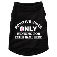 Positives Vibes Only Custom Name Breast Cancer Doggie Tank