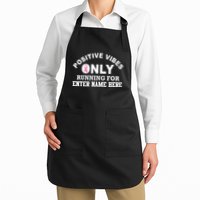 Positives Vibes Only Custom Name Breast Cancer Apron