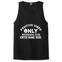 Positives Vibes Only Custom Name Breast Cancer PosiCharge Competitor Tank