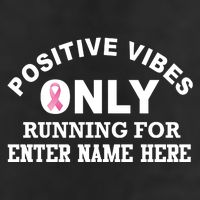 Positives Vibes Only Custom Name Breast Cancer Trucker Hat