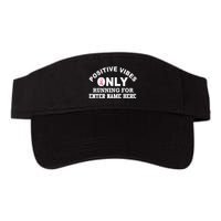 Positives Vibes Only Custom Name Breast Cancer Visor
