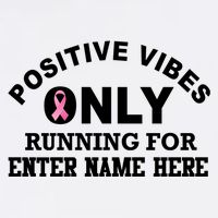 Positives Vibes Only Custom Name Breast Cancer Garment-Dyed Sweatshirt