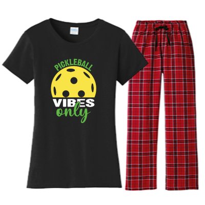 Pickleball Vibes Only Paddles Sport Gift Pickleball Team Women's Flannel Pajama Set