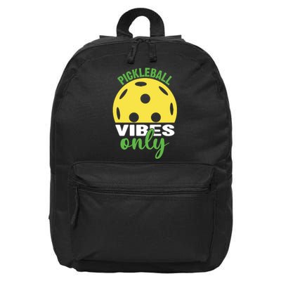 Pickleball Vibes Only Paddles Sport Gift Pickleball Team 16 in Basic Backpack