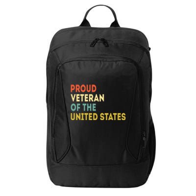 Proud Veteran Of The United States Veterans Day America Gift City Backpack