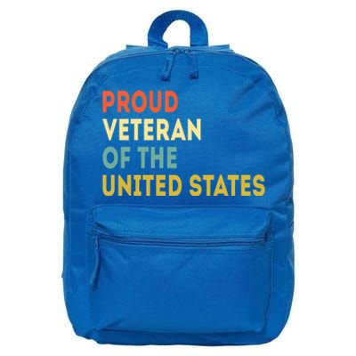 Proud Veteran Of The United States Veterans Day America Gift 16 in Basic Backpack