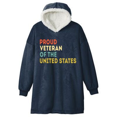 Proud Veteran Of The United States Veterans Day America Gift Hooded Wearable Blanket