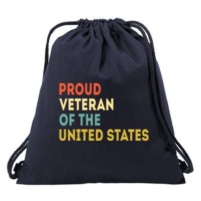 Proud Veteran Of The United States Veterans Day America Gift Drawstring Bag