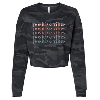 Positive Vibe Only Transfer Day Mom Dad Cropped Pullover Crew