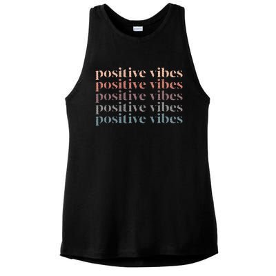 Positive Vibe Only Transfer Day Mom Dad Ladies PosiCharge Tri-Blend Wicking Tank