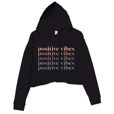 Positive Vibe Only Transfer Day Mom Dad Crop Fleece Hoodie