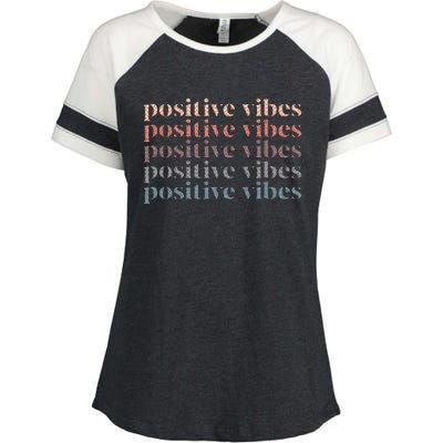 Positive Vibe Only Transfer Day Mom Dad Enza Ladies Jersey Colorblock Tee