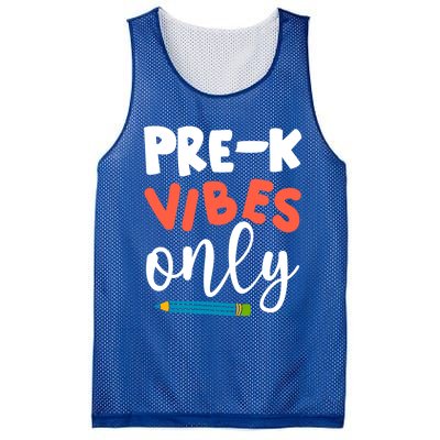 PreK Vibes Only Hello PreK Team Happy First Day Of School Cute Gift Mesh Reversible Basketball Jersey Tank