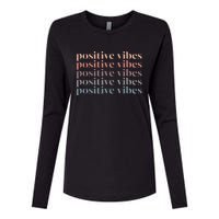 Positive Vibe Only Transfer Day Infertility Ivf Mom Dad Gift Womens Cotton Relaxed Long Sleeve T-Shirt