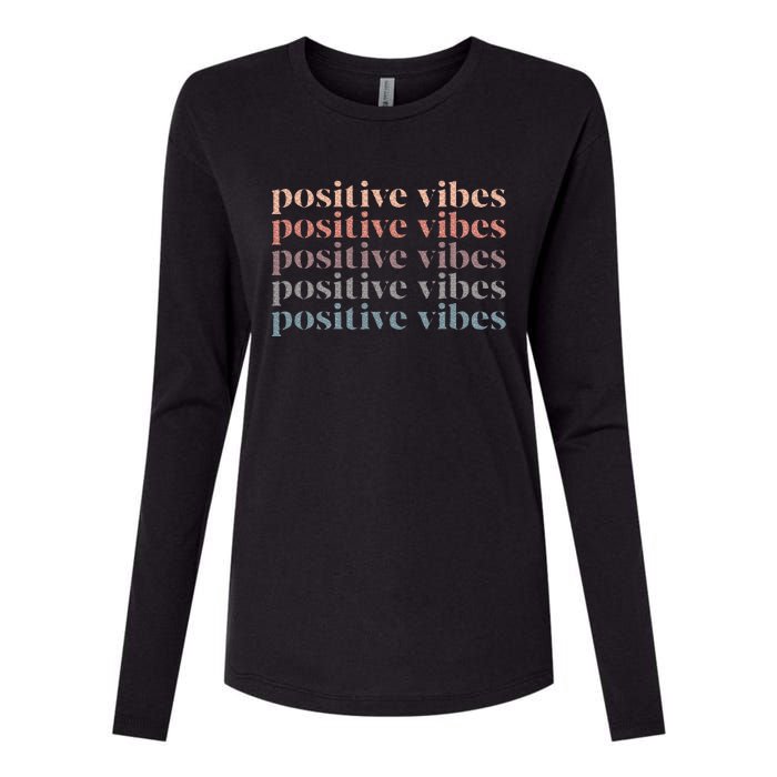 Positive Vibe Only Transfer Day Infertility Ivf Mom Dad Gift Womens Cotton Relaxed Long Sleeve T-Shirt