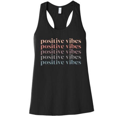 Positive Vibe Only Transfer Day Infertility Ivf Mom Dad Gift Women's Racerback Tank