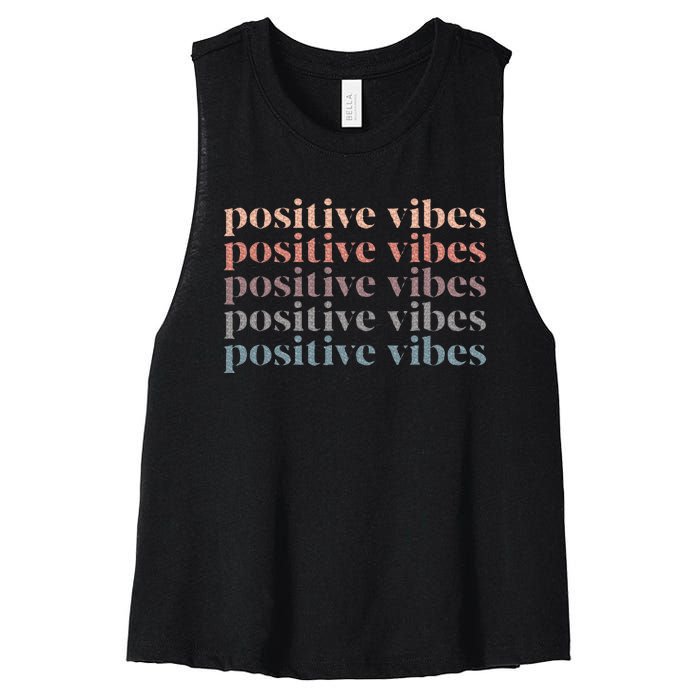 Positive Vibe Only Transfer Day Infertility Ivf Mom Dad Gift Women's Racerback Cropped Tank