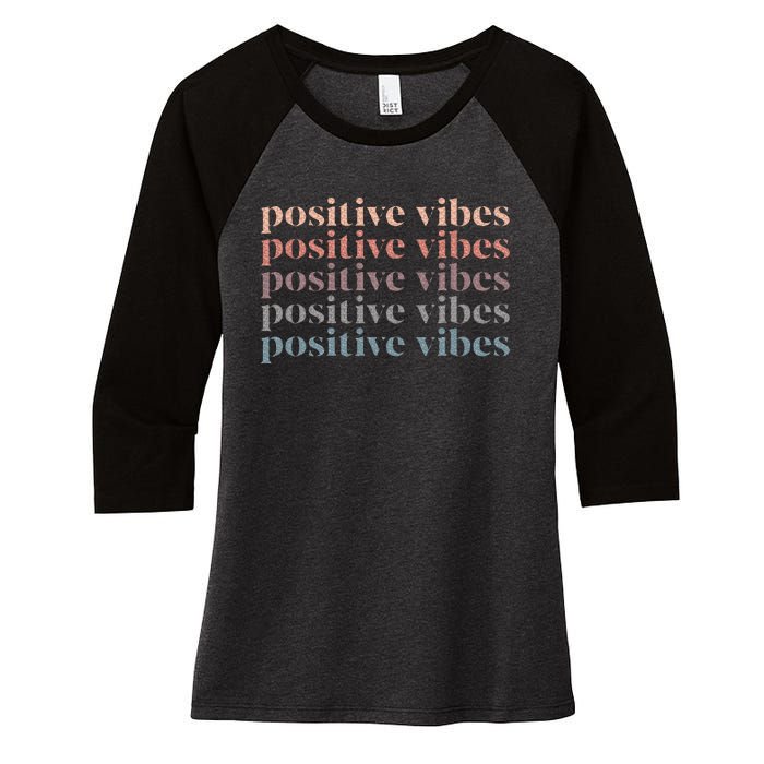 Positive Vibe Only Transfer Day Infertility Ivf Mom Dad Gift Women's Tri-Blend 3/4-Sleeve Raglan Shirt