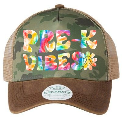 PreK Vibes Pre Kindergarten Team Teachers Legacy Tie Dye Trucker Hat