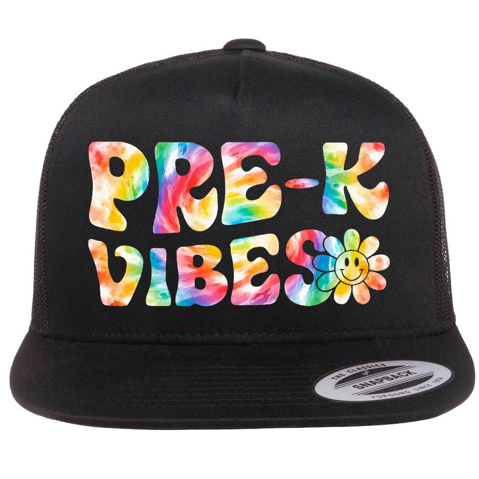 PreK Vibes Pre Kindergarten Team Teachers Flat Bill Trucker Hat