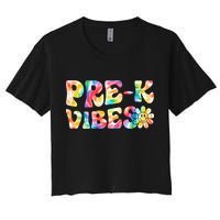 PreK Vibes Pre Kindergarten Team Teachers Women's Crop Top Tee