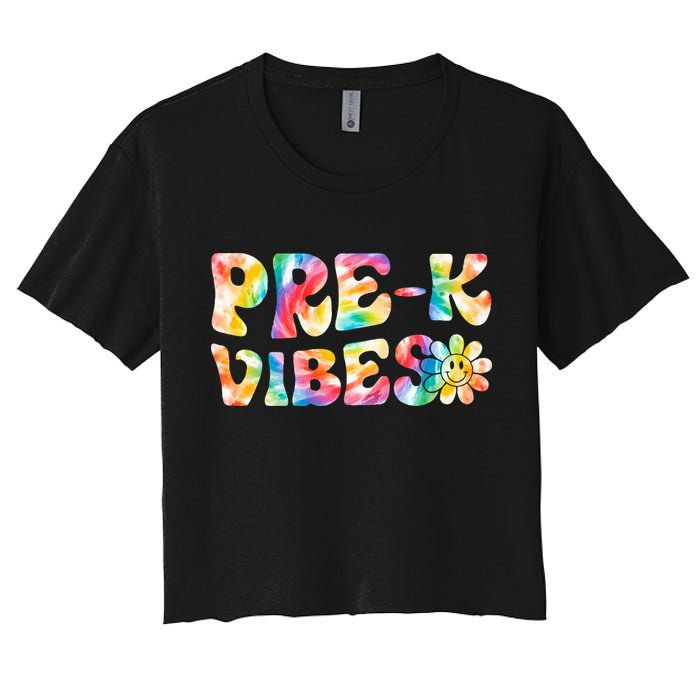 PreK Vibes Pre Kindergarten Team Teachers Women's Crop Top Tee