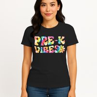 PreK Vibes Pre Kindergarten Team Teachers Womens T-Shirt