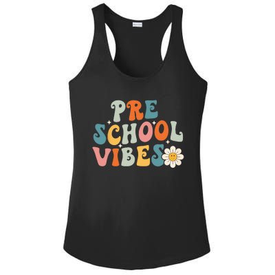 Preschool Vibes Preschool Team Retro 1st Day Of School Ladies PosiCharge Competitor Racerback Tank