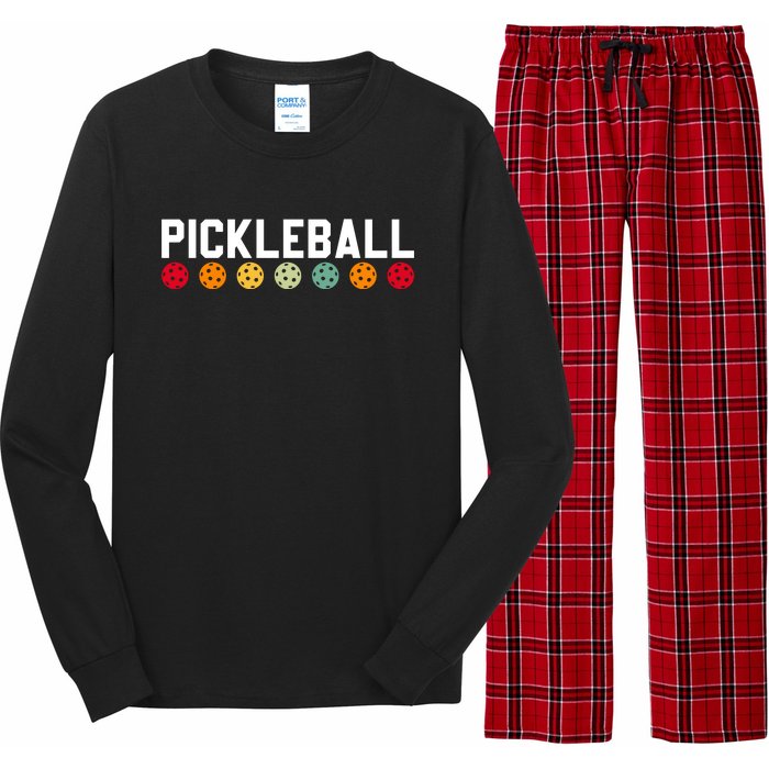 Pickleball Vintage Long Sleeve Pajama Set