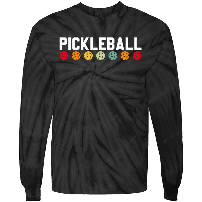 Pickleball Vintage Tie-Dye Long Sleeve Shirt